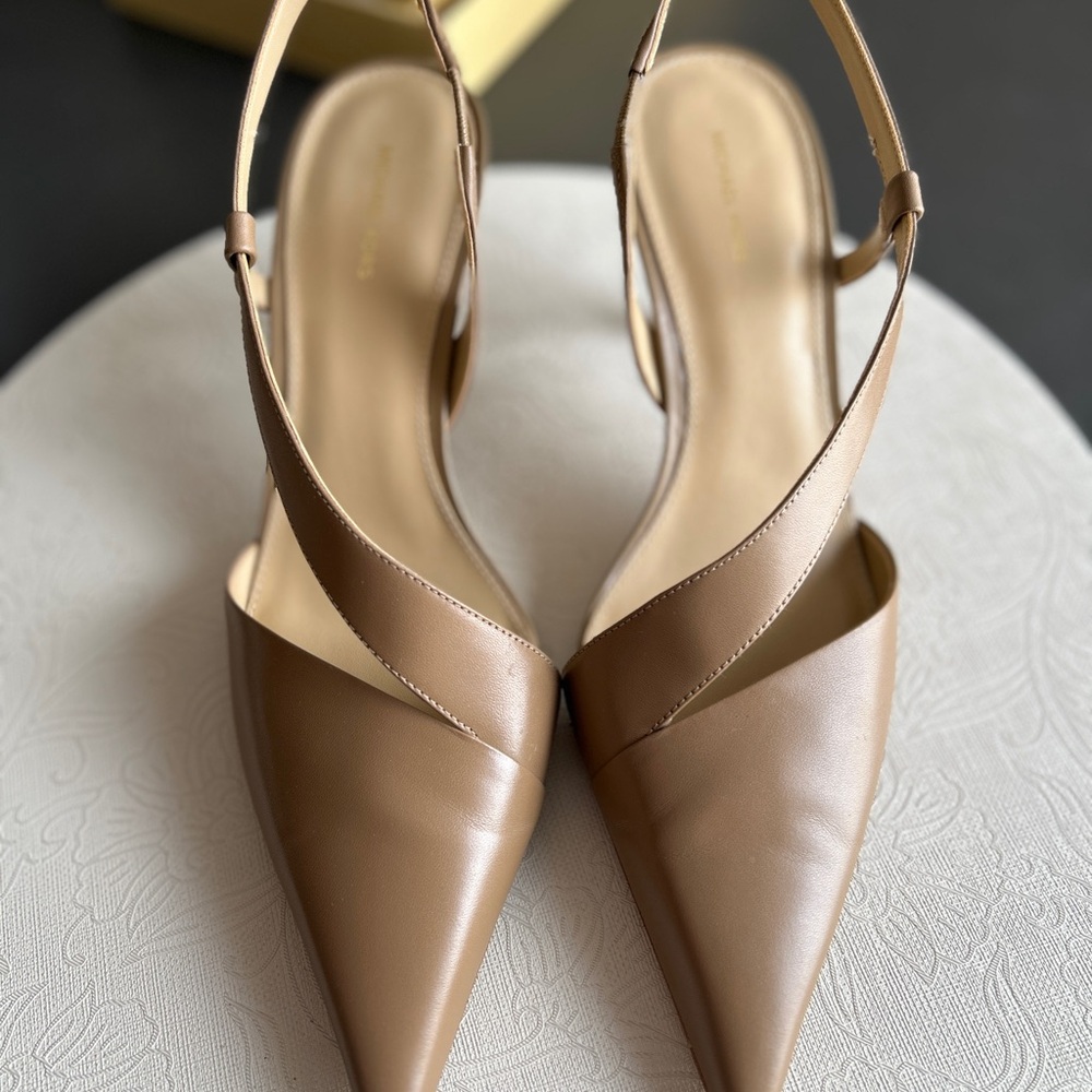 MICHAEL Michael Kors “Jaida” Leather Slingback heels